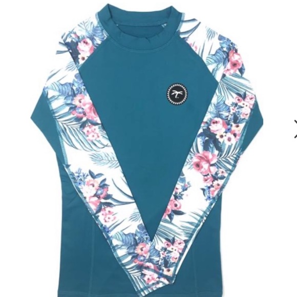 TRAPICAL Women’s Swim Top Rash-Guard - Picture 2 of 3